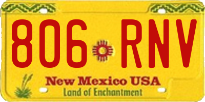 NM license plate 806RNV