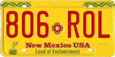 NM license plate 806ROL