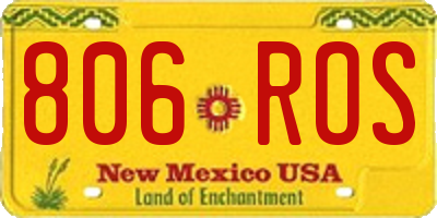 NM license plate 806ROS