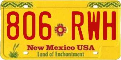 NM license plate 806RWH