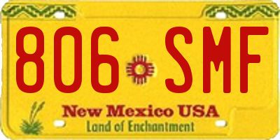NM license plate 806SMF