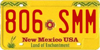 NM license plate 806SMM
