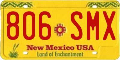 NM license plate 806SMX