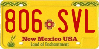 NM license plate 806SVL