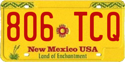 NM license plate 806TCQ