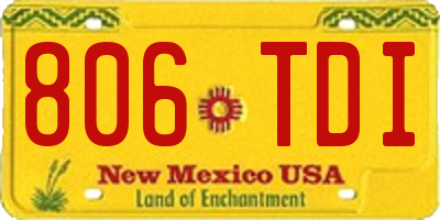 NM license plate 806TDI