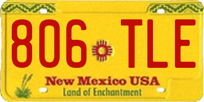 NM license plate 806TLE
