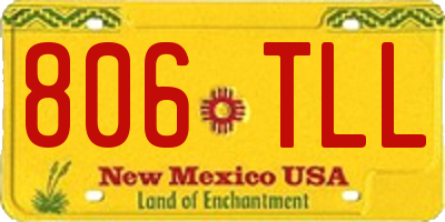 NM license plate 806TLL