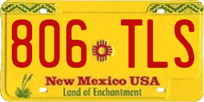 NM license plate 806TLS