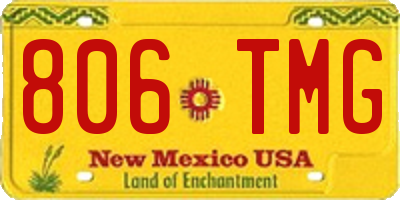 NM license plate 806TMG