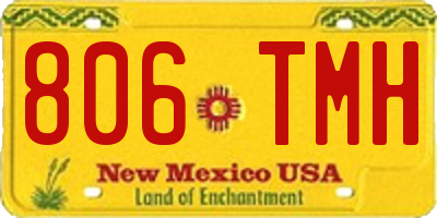 NM license plate 806TMH