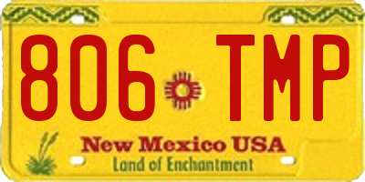 NM license plate 806TMP