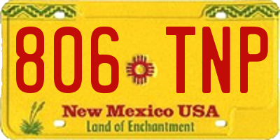 NM license plate 806TNP