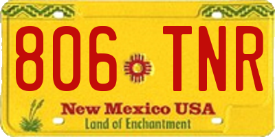 NM license plate 806TNR