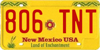 NM license plate 806TNT