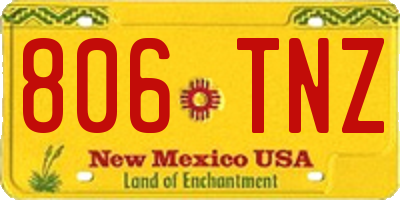 NM license plate 806TNZ