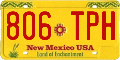 NM license plate 806TPH