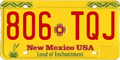 NM license plate 806TQJ