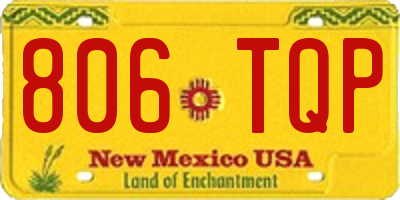 NM license plate 806TQP