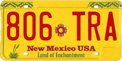 NM license plate 806TRA