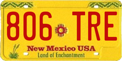 NM license plate 806TRE