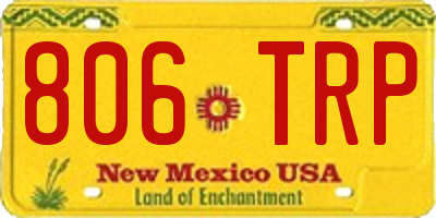 NM license plate 806TRP