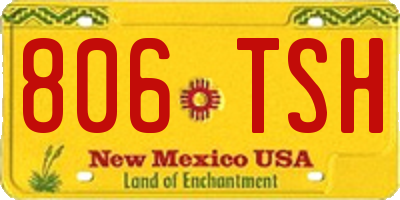 NM license plate 806TSH