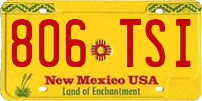 NM license plate 806TSI