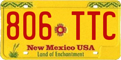 NM license plate 806TTC