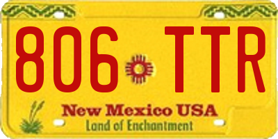 NM license plate 806TTR