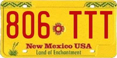 NM license plate 806TTT