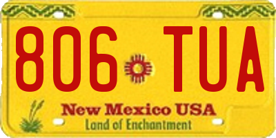 NM license plate 806TUA