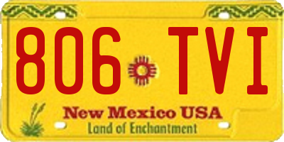 NM license plate 806TVI