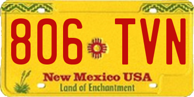 NM license plate 806TVN