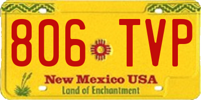 NM license plate 806TVP