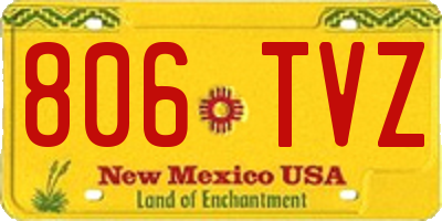 NM license plate 806TVZ