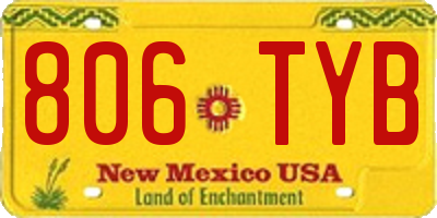 NM license plate 806TYB