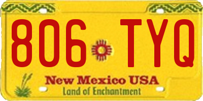 NM license plate 806TYQ