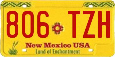 NM license plate 806TZH