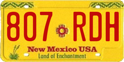 NM license plate 807RDH