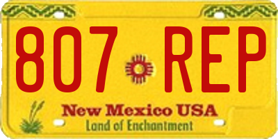 NM license plate 807REP