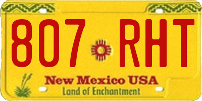 NM license plate 807RHT