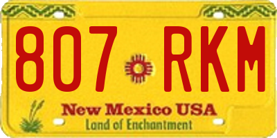 NM license plate 807RKM