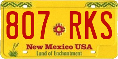 NM license plate 807RKS