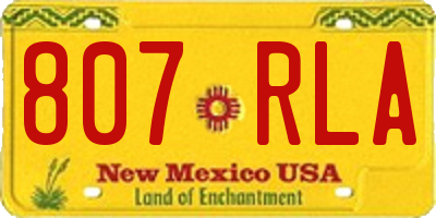 NM license plate 807RLA