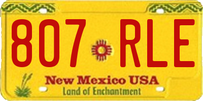 NM license plate 807RLE