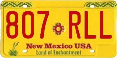 NM license plate 807RLL