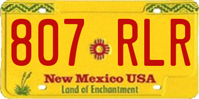 NM license plate 807RLR