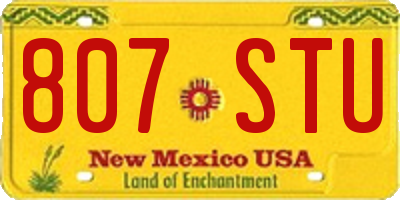 NM license plate 807STU