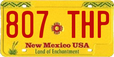 NM license plate 807THP